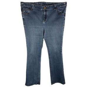 Lane Bryant Plus Size 24 Jeans Boot Cut Flare Pockets‎ Blue Denim Stretch 1385